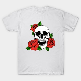 Funny Skull Flower T-Shirt